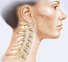 Representación da columna cervical